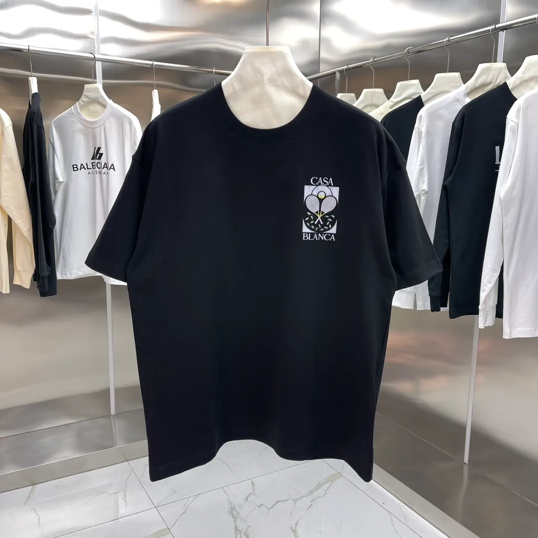 Casablanca Classic Series T ， ， 。 ， Classic ， In Stock ！ ：White Black Size：S M L XL XXL
